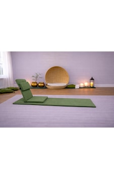 Backjack Meditasyon Sandalyesi Destekli Yer Minderi + 60x180 Kumaş Mat - Backjack 3xl Mat+backjack İkili Set Yeşil
