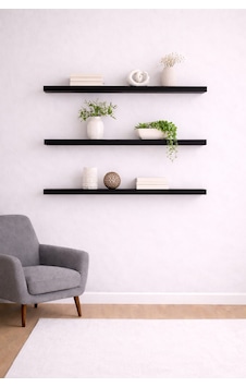 90 Cm 3lü Mat Siyah Mdf Uçan Duvar Rafı Gizli Bağlantı Kitaplık Siyah 90 Cm 3lü Mat Siyah Mdf Uçan Duvar Rafı Gizli Bağlantı Kitaplık Siyah