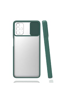 Kilifone - Samsung Uyumlu Galaxy A71 - Kılıf Slayt Sürgülü Arkası Buzlu Lensi Kapak - Koyu Yeşil Kilifone - Samsung Uyumlu Galaxy A71 - Kılıf Slayt Sürgülü Arkası Buzlu Lensi Kapak - Koyu Yeşil