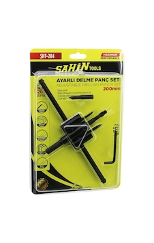 Şahin Tools Şht-284 Alçı Delme Panç Seti 40mm-200mm Ahşap Ayarlı Alçıpan Kartonpiyer Pvc - 5'li Paket Şahin Tools Şht-284 Alçı Delme Panç Seti 40mm-200mm Ahşap Ayarlı Alçıpan Kartonpiyer Pvc - 5'li Paket