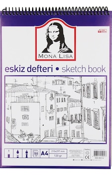 Südor Mona Lisa A4 Telli Eskiz Defteri 50 Yp 120 G
