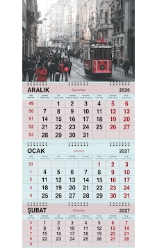 2027 Yılı Gemici Takvimi-beyoğlu'nda Kırmızı Tramway 2027 Yılı Gemici Takvimi-beyoğlu'nda Kırmızı Tramway
