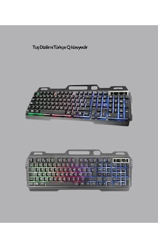 Işıklı Oyuncu Klavye Mouse Ve Bluetooth Kulaklık Seti Türkçe Q Usb - Lisinya Işıklı Oyuncu Klavye Mouse Ve Bluetooth Kulaklık Seti Türkçe Q Usb - Lisinya