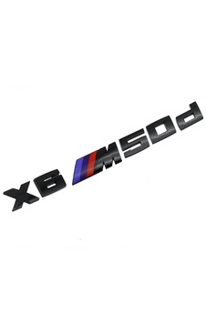 Bmw Bagaj Yazısı X6 M50d Siyah Mat Siyah