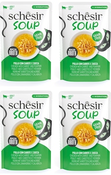 Schesir Soup Tavuklu Ve Balkabaklı Yetişkin Kedi Çorbası Pouch 40 Gr. X 4 Adet Schesir Soup Tavuklu Ve Balkabaklı Yetişkin Kedi Çorbası Pouch 40 Gr. X 4 Adet