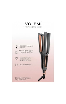 Volemı V-0097 Çift Plakalı Saç Düzleştirici Hızlı Isınma, Dijital Led Ekran, Parlak Ve Pürüzsüz Saçlar Volemı V-0097 Çift Plakalı Saç Düzleştirici Hızlı Isınma, Dijital Led Ekran, Parlak Ve Pürüzsüz Saçlar