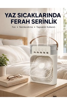 Northcity Taşınabilir 3'ü 1 Arada Mini Fan Nemlendirici + Soğutucu + Gece Lambası Yeni Nesil Northcity Taşınabilir 3'ü 1 Arada Mini Fan Nemlendirici + Soğutucu + Gece Lambası Yeni Nesil