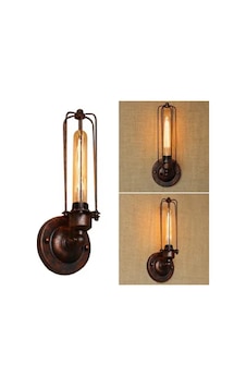 Riolight Retro,vintage,rustik Fırçalı Bakır 1xe27 Mafsallı Hareketli Başlık Metal Duvar Aplik Bakır Riolight Retro,vintage,rustik Fırçalı Bakır 1xe27 Mafsallı Hareketli Başlık Metal Duvar Aplik Bakır