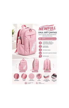 Newfull Okul Sırt Çantası Pembe