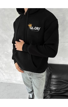 Veraura Lifestyle Kışlık Üç İplik Kapşonlu Sweatshirt - Siyah Veraura Lifestyle Kışlık Üç İplik Kapşonlu Sweatshirt - Siyah