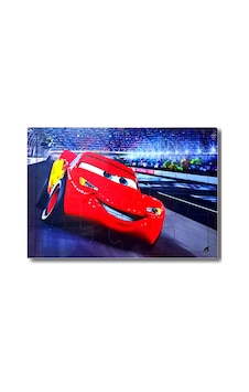 Cars Eğitici 12 Parça Ahşap Puzzle / Yapboz
