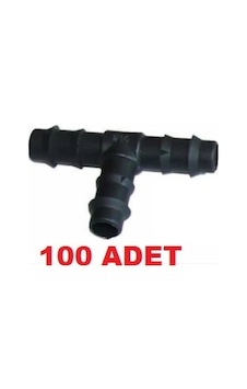 100 Adet Damla Sulama Boru T Parçası 100 Adet Damla Sulama Boru T Parçası