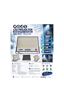 Noas 400w Beyaz 6500k Smd Dıamond Pro Led Projektör Ip66 36000lm 400 Watt 220 Volt Çok Renkli Noas 400w Beyaz 6500k Smd Dıamond Pro Led Projektör Ip66 36000lm 400 Watt 220 Volt Çok Renkli