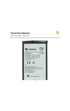 Tecno Pova Uyumlu Güçlendirilmiş Batarya Bl-58bt 6000 Mah Pil Telefon Bataryası Cep Telefonu Pili Tecno Pova Uyumlu Güçlendirilmiş Batarya Bl-58bt 6000 Mah Pil Telefon Bataryası Cep Telefonu Pili