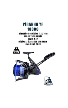 Surf Olta Makinesi Piranha Yf 10000 7 Bilyeli 16kg Drag Gücü Surf Olta Makinesi Piranha Yf 10000 7 Bilyeli 16kg Drag Gücü