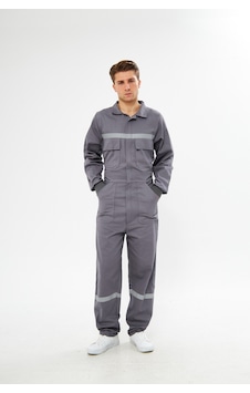 Orange Safety Gri Bütün İş Tulumu 12/16 Gabardin Orange Safety Gri Bütün İş Tulumu 12/16 Gabardin