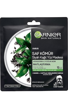 Garnier Skin Naturals Saf Kömür Siyah Kağıt Yüz Maskesi Garnier Skin Naturals Saf Kömür Siyah Kağıt Yüz Maskesi