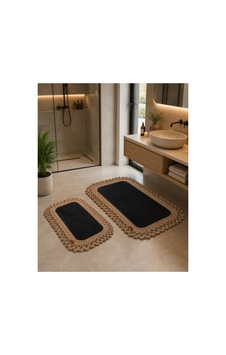 Dikdörtgen Örgü Desenli Pelüş Detaylı Hasır Kahverengi Dekoratif Paspas 70x100 / 50x70 Siyah Siyah Dikdörtgen Örgü Desenli Pelüş Detaylı Hasır Kahverengi Dekoratif Paspas 70x100 / 50x70 Siyah Siyah