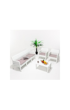 Lara 3 1 1 S Bahçe Takımı Balkon - Bahçe - Teras Mobilyası / Beya Beyaz Lara 3 1 1 S Bahçe Takımı Balkon - Bahçe - Teras Mobilyası / Beya Beyaz