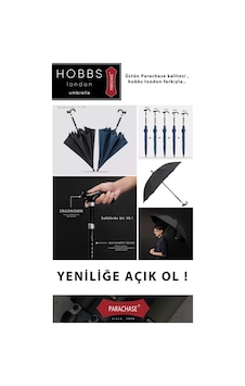 Bosile Parachase Amortisörlü Baston Şemsiye Siyah Bosile Parachase Amortisörlü Baston Şemsiye Siyah