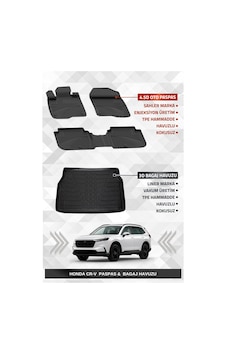 Sahler Honda Cr-v 2024+ Uyumlu 4.5d Premium Havuzlu Oto Paspas Ve Liner Marka 3d Bagaj Havuzu