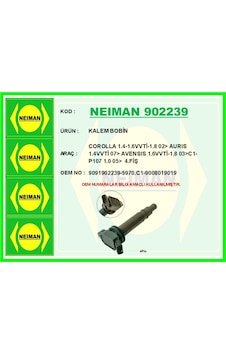 Bescher Ateşleme Bobini Peugeot P107 14 P108 14 Cıtroen C1 14 1.0 Vtı 1kr / Toyota Corolla 1.4l 1.6l 4zz- Fe 3zz-fe Zze112 Zze120 Zze121 Vvti 02-06 / Avensıs 1.6l 3zzfe Zzt251 Vvti 03-08 4 Soketli Neıman 902239 5970.c1 9091902239 9091902262 Bescher Ateşleme Bobini Peugeot P107 14 P108 14 Cıtroen C1 14 1.0 Vtı 1kr / Toyota Corolla 1.4l 1.6l 4zz- Fe 3zz-fe Zze112 Zze120 Zze121 Vvti 02-06 / Avensıs 1.6l 3zzfe Zzt251 Vvti 03-08 4 Soketli Neıman 902239 5970.c1 9091902239 9091902262