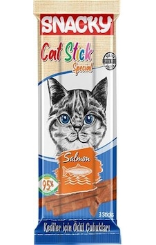 Snacky Somon Etli Kedi Stick Ödül Maması 3 x 5 G Snacky Somon Etli Kedi Stick Ödül Maması 3 x 5 G