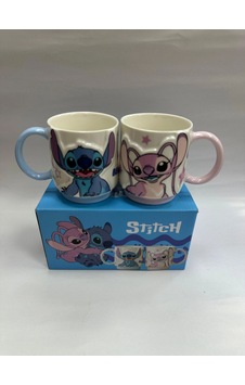Stitch 2li Kabartmalı Kupa Bardak Elx38542-6c02d Stitch 2li Kabartmalı Kupa Bardak Elx38542-6c02d
