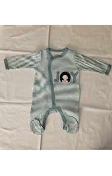 Egişbaby Erkek Bebek Joy Nakışlı Tulum Açık Mavi