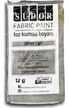 Südor Toz Kumaş Boyası 12 Gr. Gri Südor Toz Kumaş Boyası 12 Gr. Gri