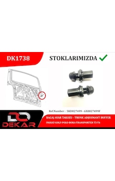 Dekar Bagaj Ayar Takoz Passat-golf-polo-bora-transporter T5-t6 Dk1738 5kd827499 Dekar Bagaj Ayar Takoz Passat-golf-polo-bora-transporter T5-t6 Dk1738 5kd827499