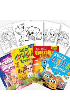 Ema Harika Renkler Kalın Boyama Kitabı 4 Kitap Set