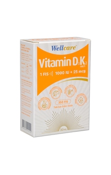 Wellcare Vıtamın D3k2 1000 Iu 30 Ml Sprey Wellcare Vıtamın D3k2 1000 Iu 30 Ml Sprey