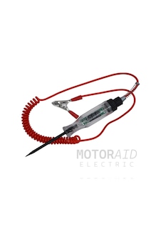 12v 24v + - Oto Elektrik Kontrol Kalemi Voltmetreli Test Cihazı Spiral Kablolu Oto Test Kalemi
