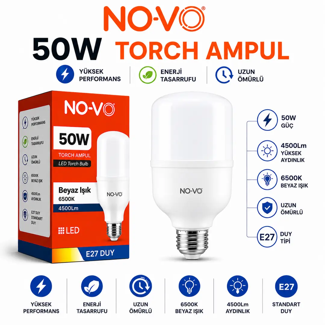 Novo 50w Torch Ampul Beyaz 1