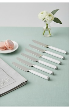 6 Lı Paslanmaz Çelik Yemek Bıçağı Seti Beyaz Saplı 15 Cm Beyaz 6 Lı Paslanmaz Çelik Yemek Bıçağı Seti Beyaz Saplı 15 Cm Beyaz