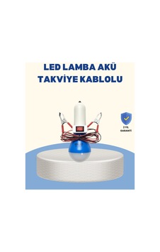Timsah Kıskaçlı 12v Led Ampul Kamp Ve Acil Durum Lambası Beyaz