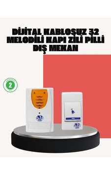 Mey İthalat Wireless Kapı Zili Pratik Ve Zahmetsiz Günlük Kullanım -