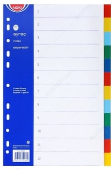 ' Ayraç 1-12 Renk Index Seperatör 2 6 Renk ' Ayraç 1-12 Renk Index Seperatör 2 6 Renk