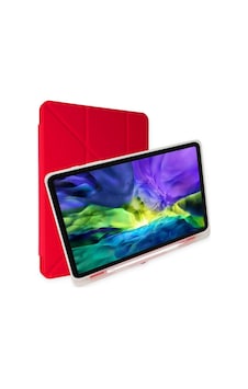 İpad 9.7 2018 Uyumlu Kılıf Kalem Bölmeli Uyku Modlu Smart Case - Kırmızı Kapaklı Kılıf İpad 9.7 2018 Uyumlu Kılıf Kalem Bölmeli Uyku Modlu Smart Case - Kırmızı Kapaklı Kılıf