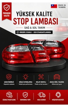 Mercedes W210 Füme Sinyal Stop Takımı 4 Parça 95-02 - Taıwan Mercedes W210 Füme Sinyal Stop Takımı 4 Parça 95-02 - Taıwan