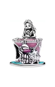 Fubena Alice Harikalar Diyarında Şapka Gümüş Charm Fubena Alice Harikalar Diyarında Şapka Gümüş Charm