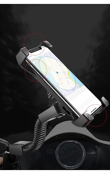 Bisiklet Ve Motosiklet Için Telefon Tutucu 360 Derece Ayarlanabilir Siyah Bisiklet Ve Motosiklet Için Telefon Tutucu 360 Derece Ayarlanabilir Siyah