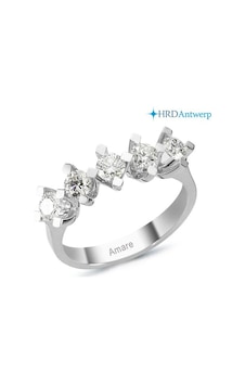 1.00 Karat F Renk Pırlanta Beştaş Yüzük (452520781)