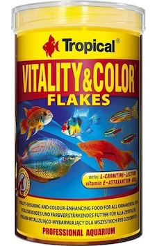 Tropical Vitality Color Flakes Tropikal Balıklar İçin Renklendirici Pul Balık Yemi 100 Ml 20 Gr