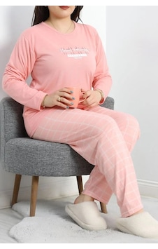 Seka Store Seka Viskon Büyük Beden Pijama Takımı Koyupudra - 50727.1049. Çok Renkli Seka Store Seka Viskon Büyük Beden Pijama Takımı Koyupudra - 50727.1049. Çok Renkli