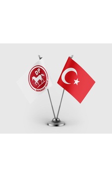 Demokrat Parti Ve Türkiye Bayrağı İkili Saten Masa Bayrağı Takımı Diğer Demokrat Parti Ve Türkiye Bayrağı İkili Saten Masa Bayrağı Takımı Diğer