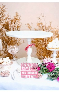 Pasta Sunum Tabağı Servis Standı Ahşap Doğum Günü Pasta Cupcake Standı Beyaz Pasta Sunum Tabağı Servis Standı Ahşap Doğum Günü Pasta Cupcake Standı Beyaz