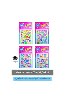 Karma Sticker Modelleri 4 Paket