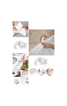 Beyaz Su Sızdırmaz Bant Mutfak Banyo Lavabo Küvet Kenar Bandı Su Nem Geçirmez Beyaz Su Sızdırmaz Bant Mutfak Banyo Lavabo Küvet Kenar Bandı Su Nem Geçirmez